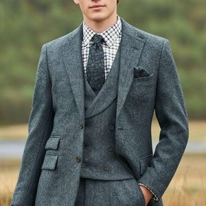 Chaqueta de tweed para hombre / Chaqueta clásica de campo } Abrigo de montar estilo británico { Moda ecuestre para exteriores