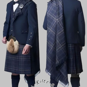 Tartan Fly Plaid with Brooch: Scottish Kilt Accessory - 70+ Tartans