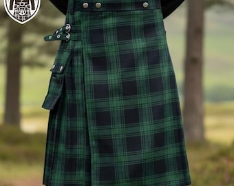 Handmade Tartan Utility Kilt for Men | Scottish Kilt with Pockets | Highland Wear