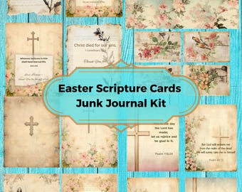 Druckbares Junk Journal Kit, Vintage Schriftkarten (digitaler Download)