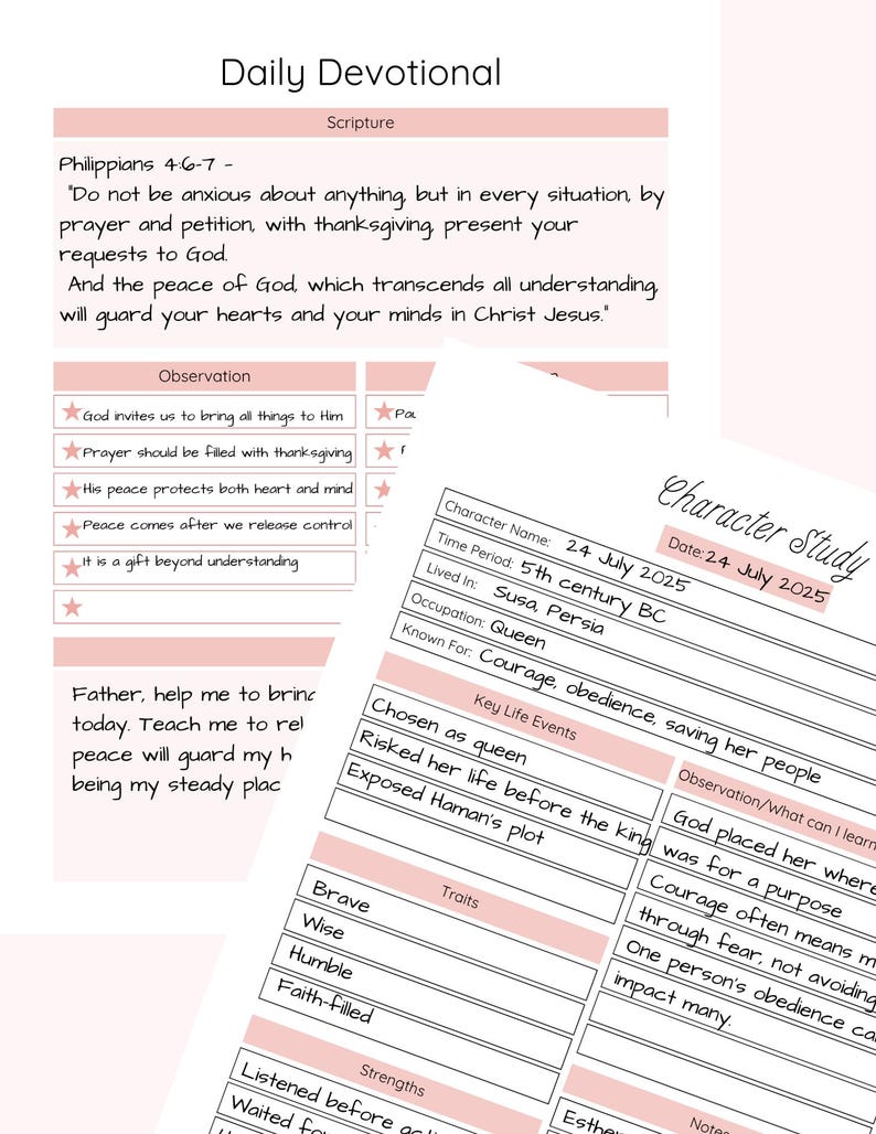 Christian Prayer Journal Bundle – Bible Study, Gratitude (PDF ...
