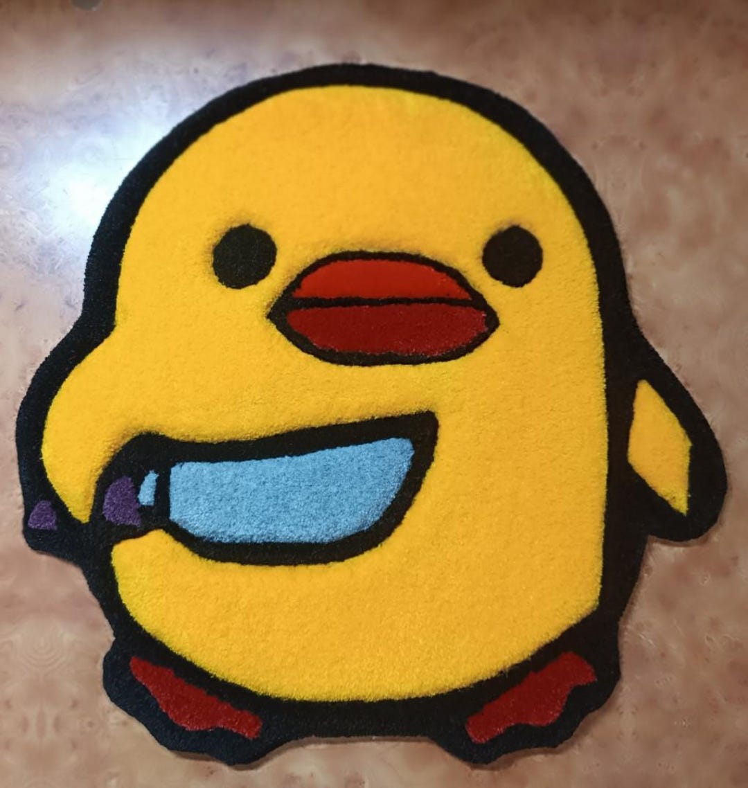 Tufted Duck Rug | Cute Cartoon Duck Carpet | Funny Bathroom Rug ...