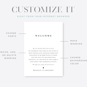 Minimalist Welcome Bag Letter Timeline Template, Simple Order of Events, Wedding Icons Included, Printable Instant Download, ITN-005 image 4