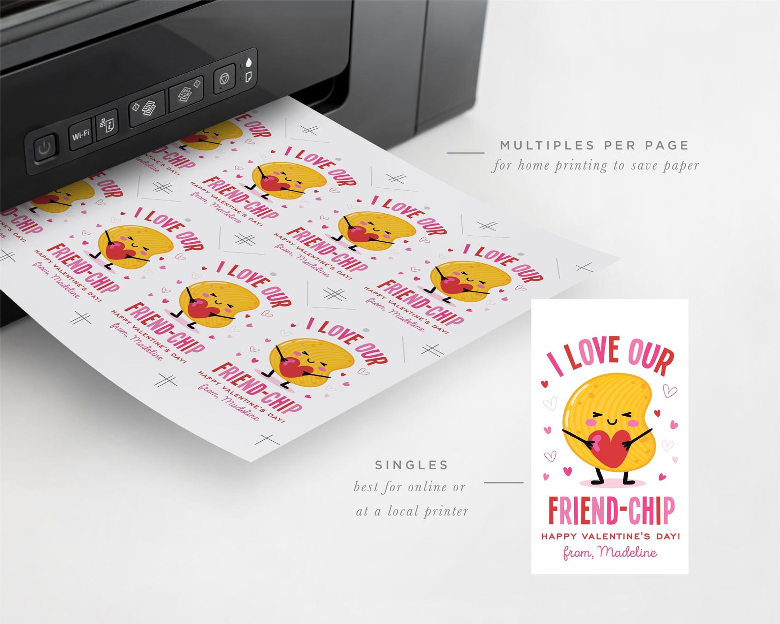 Valentine Chip Gift Tag Printable, Valentine Potato Chip Tag Template ...