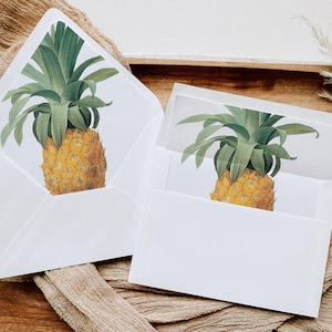 Ananas envelopvoering: tropische bruiloftsuitnodiging (digitale download)