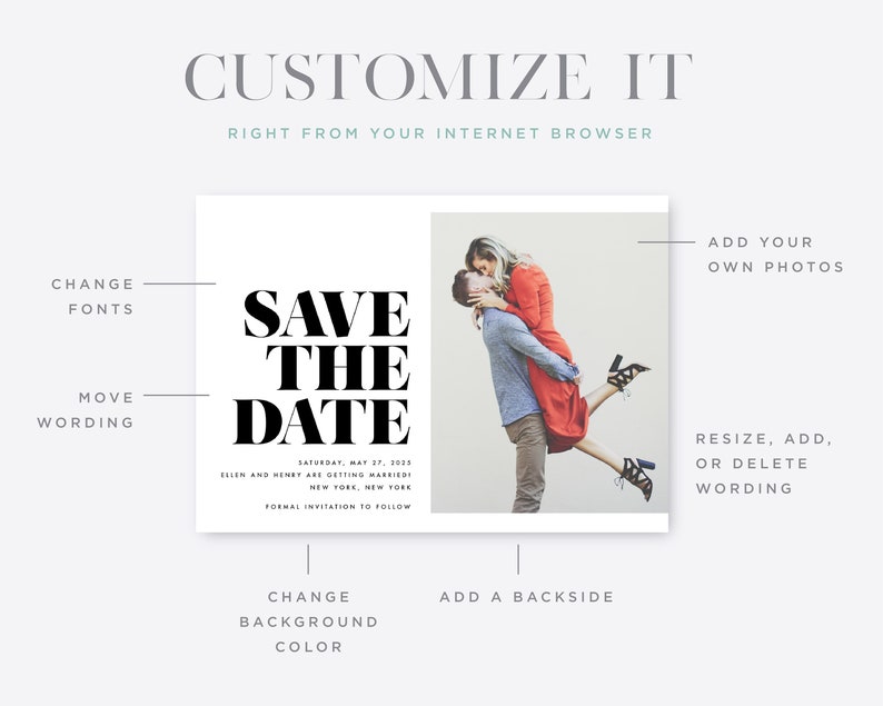 Printable Save the Date Template Industrial Save the Date Etsy