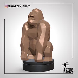 Gorilla,STL File,3D Printing Model,Digital STL File,Instant download for home printing