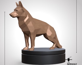 German shepherd,STL File,3D printing model,Digital STL file,Instant download for home printing