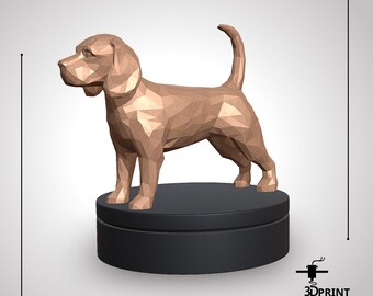 3D Print Ready STL – beagle dog, Instant Digital Download