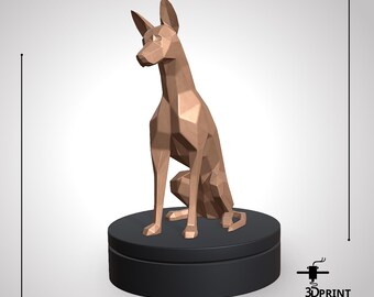 Printable STL for 3D Print – Podenco canario dog, Download and Print Instantly