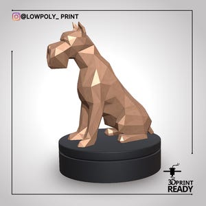 3D druckbare STL Vorlage - Benutzerdefinierter Schnauzer Hund, gemacht für Qualitätsdrucke