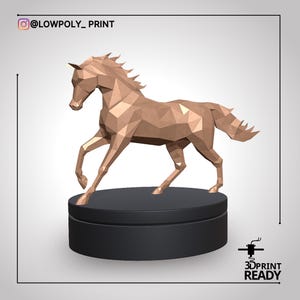 Hoge kwaliteit STL voor 3D-printen – paard, direct downloadbestand
