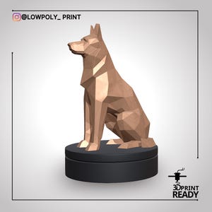 High Quality STL for 3D Printing – German shepherd dog, Instant Download File