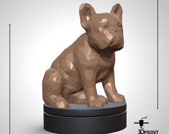 French bulldog,STL File,3D printing model,Digital STL file,Instant download for home printing
