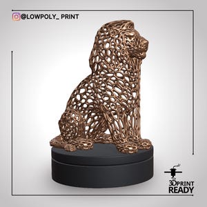 Lion voronoi style 3D Printable STL File – High Quality Digital Model for 3D Printing