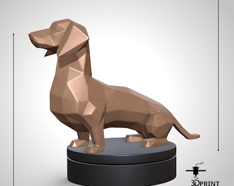 Dachshund Dog 3D Printing Model STL File (Digital Download)