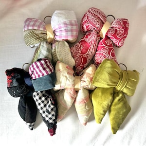 Handmade puffy oversized bows in various fabrics