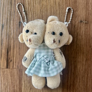 customizable teddy bear Handmade two headed plushie teddy bear keychain mutant dark academia oddities aesthetic oddity