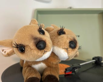 Two-Headed Deer Plushie: Pierced Eyelash Oddity, Goth Coquette Gift