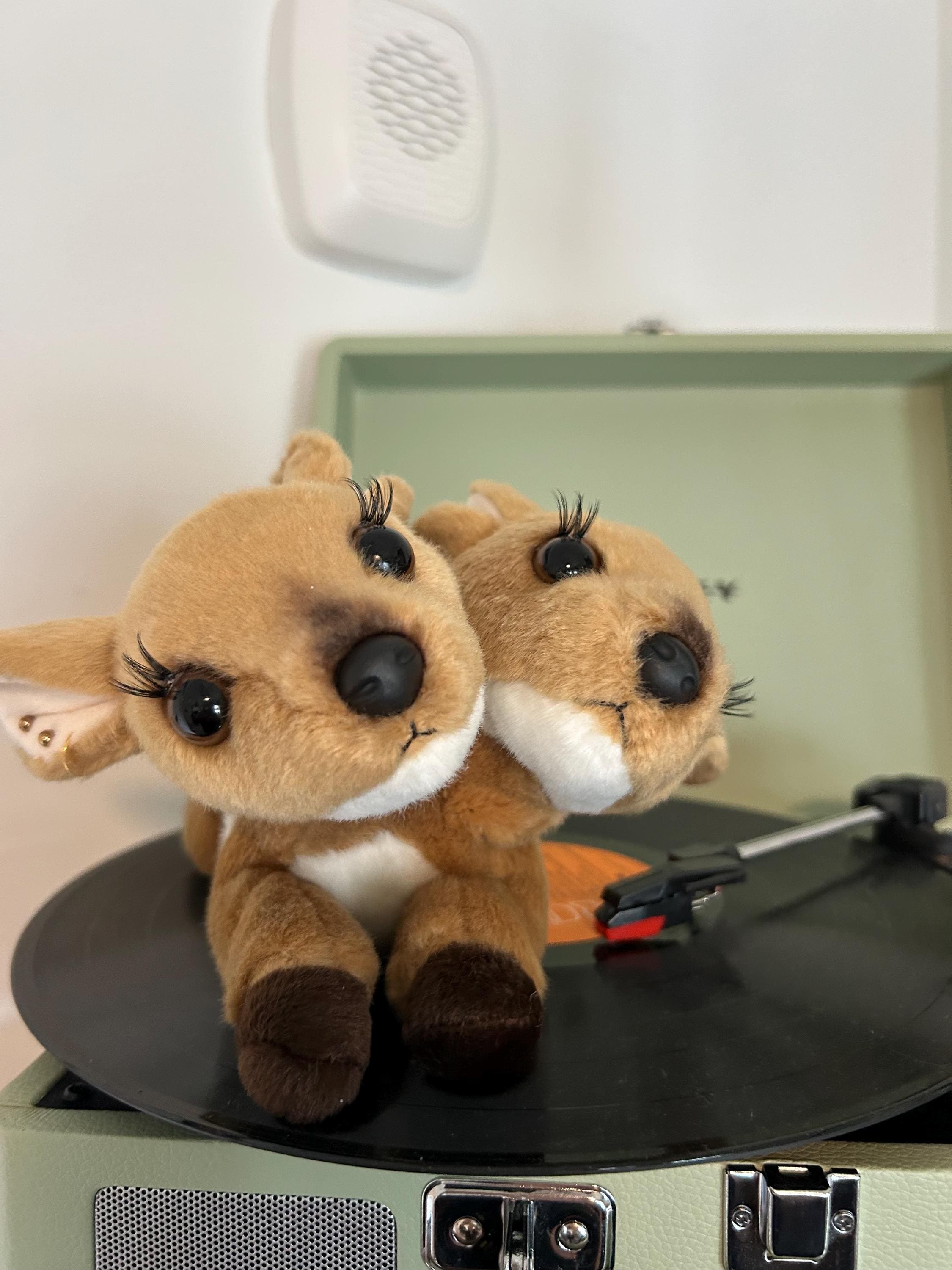 Two-headed Deer Plushie: Pierced Eyelash Oddity, Goth Coquette