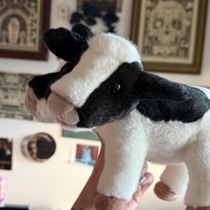 Two headed Calf plushie with piercings alternative gift image 2