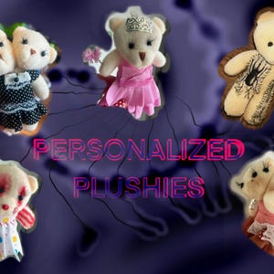 Two headed teddy bear keychain cute creepy plush oddity handmade mutant toy personalized bear gift labubu