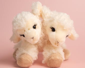 Two-Headed Sheep Plushie - Pierced Lamb, Goth Aesthetic
