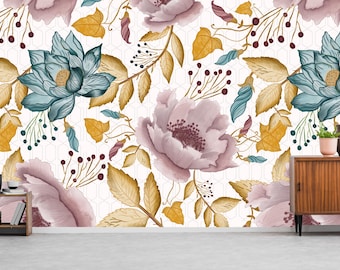 Motivo floreale rosa cipria senza soluzione di continuità – Carta digitale botanica vintage