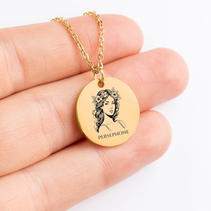 Persephone Necklace – Custom Greek Mythology Jewelry, Persephone Pendant, Greek Goddess Pagan Gift Necklace