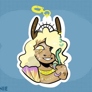 KEYCHAIN EPOXY with glitter Greek Mythology APOLLO god of sun by Firinnie