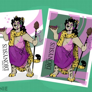 PRINT Art Greek Mythology DIONYSUS by Firinnie