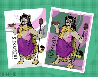 PRINT Art Greek Mythology DIONYSUS by Firinnie