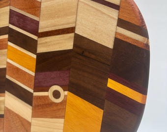 Handmade Chevron Whale Charcuterie Board, Hardwood Cutting Board