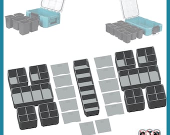 Nesting Bins & Dividers for Makita MakTrak Deep Organiser P-91067 (USA T-90065), P-91045 (USA T-90043)