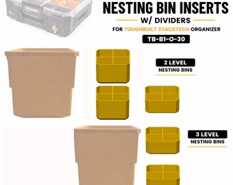 ToughBuilt Stacktech Organizer TB-B1-O-30用仕切り付きネスト式収納ボックスインサート