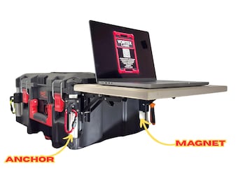 Flip-Up Table Hinge Mounts with Hook & Magnet for Milwaukee Packout | OmniLink