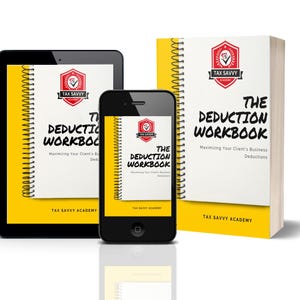 Tax Deduction Checklist Workbook | Printable PDF for Business & Industry Write-Offs | Tax Pro Digital Download | Tax Savvy Academy