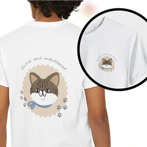 Britisch Kurzhaar Katze T Shirt | Niedliches graues Katzen-T-Shirt | Kawaii Katzenliebhaber Geschenk | Unisex Soft Cotton Shirt | Cartoon Kitty Design | Haustier-Besitzer-T-Shirt