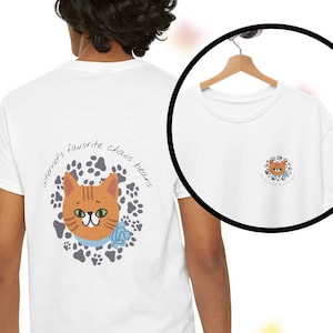 Orange Katzen-T-Shirt | Süßes Ginger Kitty Tee | Cartoon Katzen Design Shirt | Geschenk für Katzen-Liebhaber | Unisex Soft Cat Shirt | Lustiges Katzenmama Tee