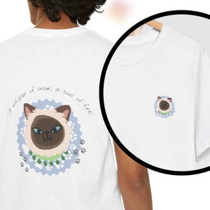 Himalaya Katzen T-Shirt | Niedliches flauschiges Katzen-T-Shirt | Kawaii Himalaya Kätzchen Design | Geschenk für Katzen-Liebhaber | Weiches Unisex-Haustier-Shirt | Katzen Mama Shirt