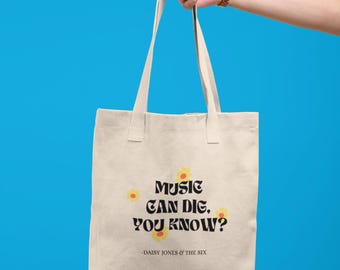 Daisy Jones & The Six Natural Tote Bag - Bold, Raw, Nostalgic Design for Music Lovers