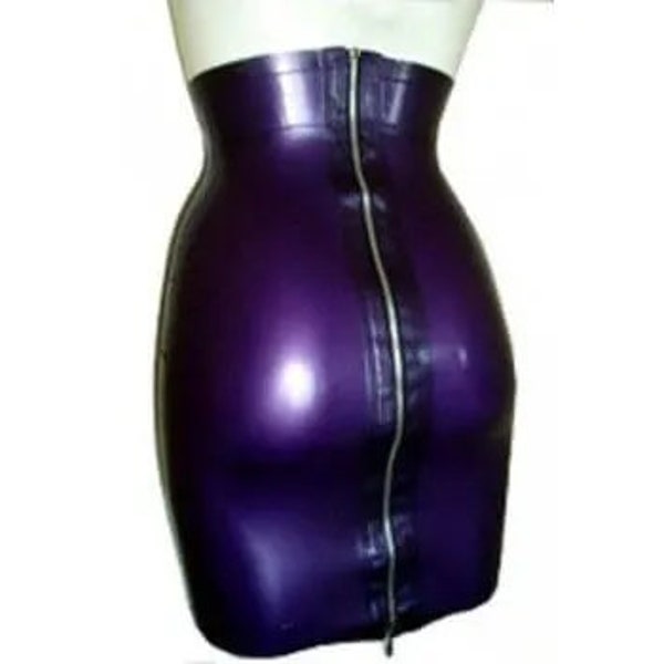 Latex Pencil Skirt -Rubber High Waisted