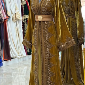 Caftano Marocchino Da Donna, Lungo Ricamato, Copricostume - Foto 14