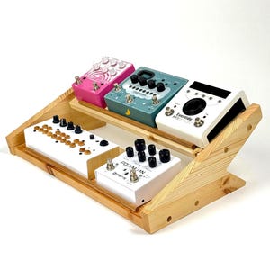 Handmade 2-Tier Desktop Pedalboard Effect Pedal Stand for home recording