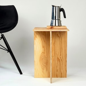 Wooden Stool, Modern Side Table, Coffee Table, Indoor Plant Stand, Small Side Table, Modern Plant Stand, End Table, Bedside Table.