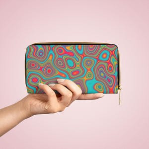 Abstract Colors Wallet, Women's Gift, Modern Wallet