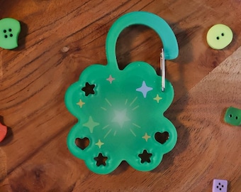 Lucky Clover Carabiner: Acrylic Carabiners for Keychains and Charms