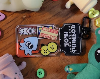 Splat Fest Ticket Keychain: Acrylic Keychain for Bags, Purses, Backpacks
