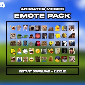 50 Animated Memes Emotes Pack for Twitch and Discord - Funny Emotes - Meme Emotes - Twitch Alerts - Twitch Emotes