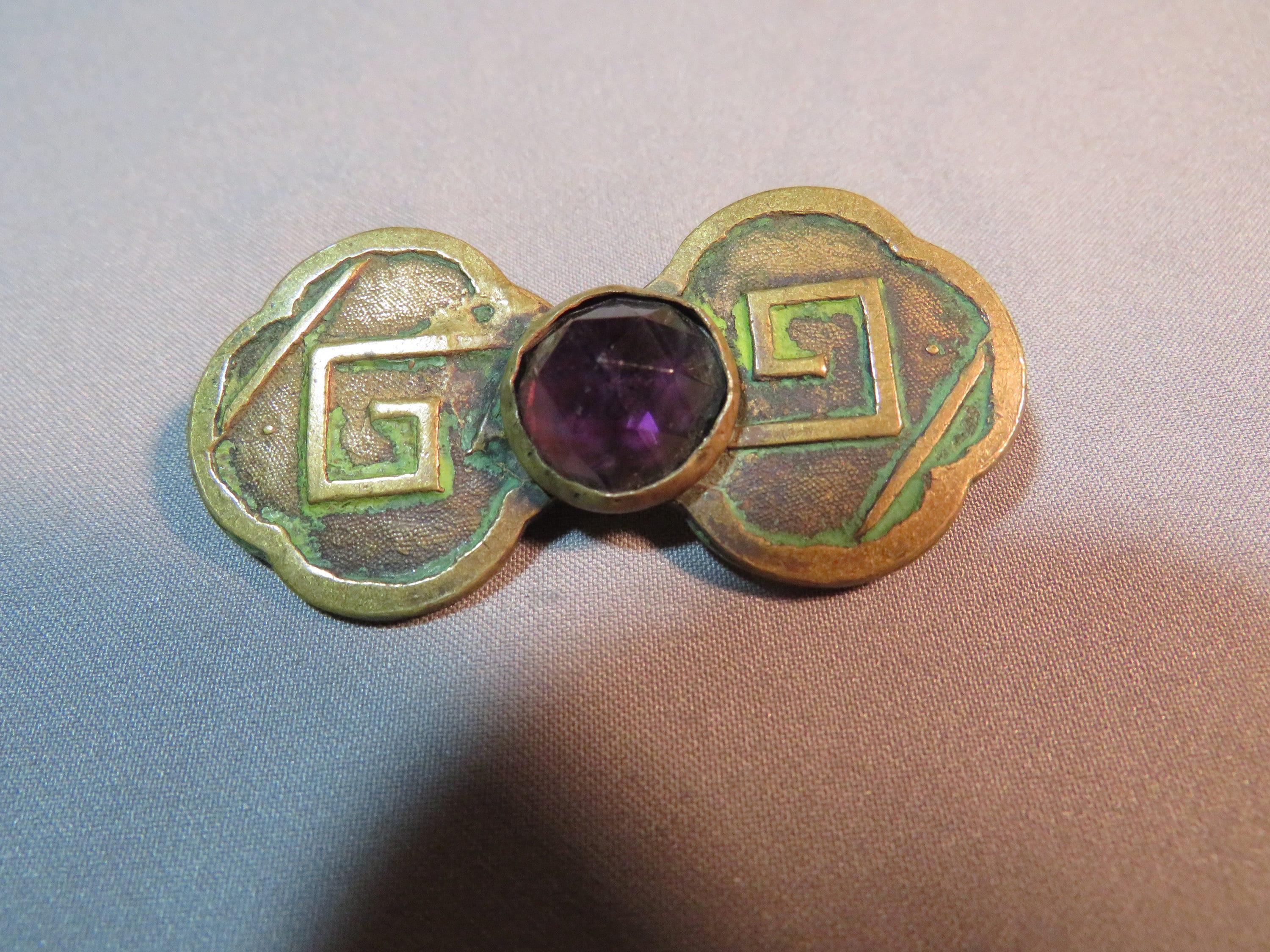 Purple Stone Brooch Antique - Etsy